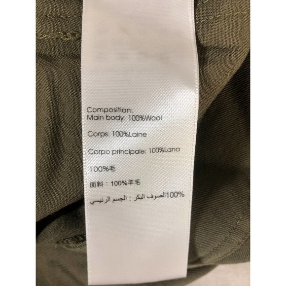 3.1 Phillip Lim Cargo Pants Wool Straight Leg Ankle Olive Green 0 - Picture 7 of 9